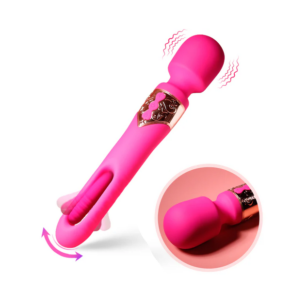 Vibrador clássico com função de vibração e movimento de bater asas