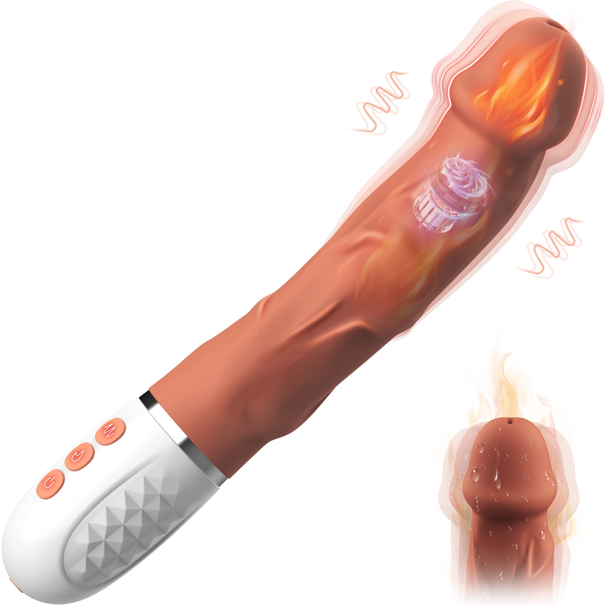 Dildo Vibratório com Função de Aquecimento