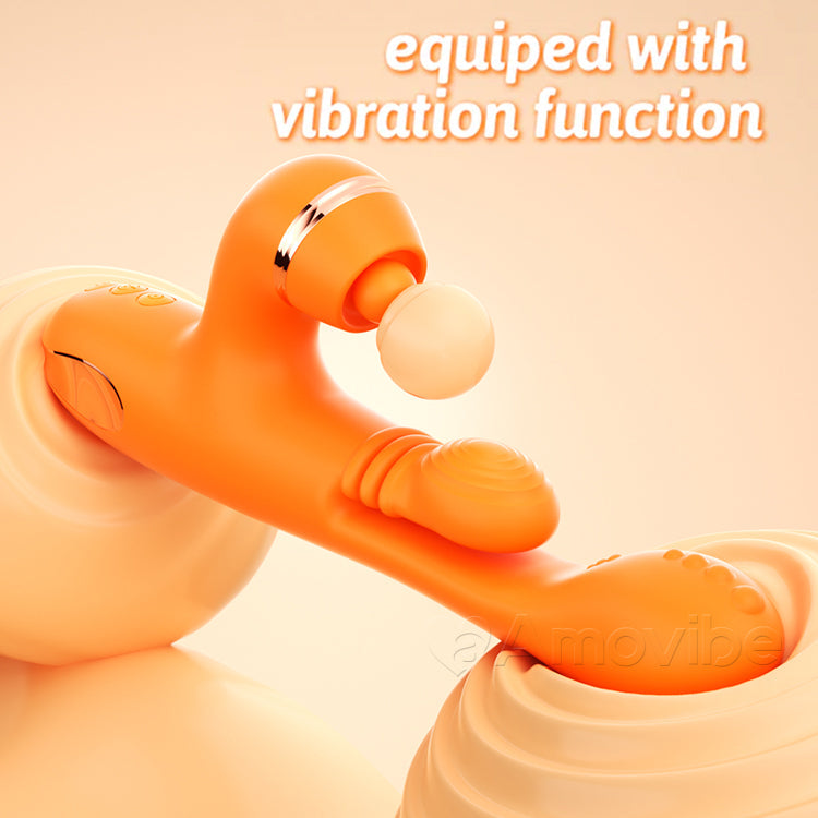 Vibrador para Ponto G com Massagem de Movimento Circular, Vibração e 3 Capas para Tapinha no Clitóris, Cócegas e Lamber