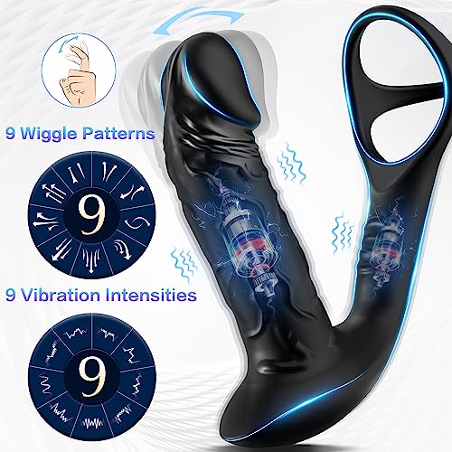 Massageador de Próstata com 9 Definições de Vibração e Movimentos Oscilantes