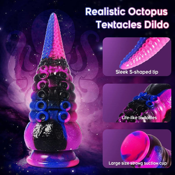 Tentacle Dildo: 8,7" Realístico Massajador de Próstata em Silicone