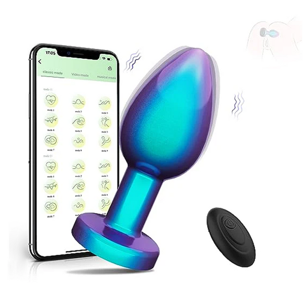 Plug Anal Vibratório com Acabamento Metálico