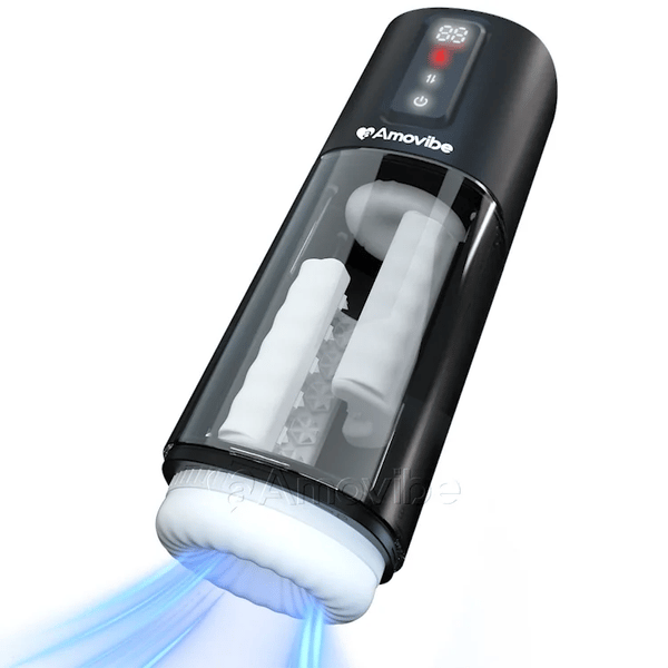 Apex Blitz - Masturbador automático com fricção, vibração e dois níveis de aquecimento