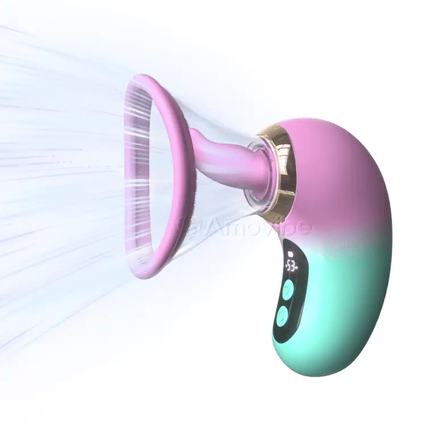 Vibrador 5-em-1 com Sucção, Lamber e Controlo LCD