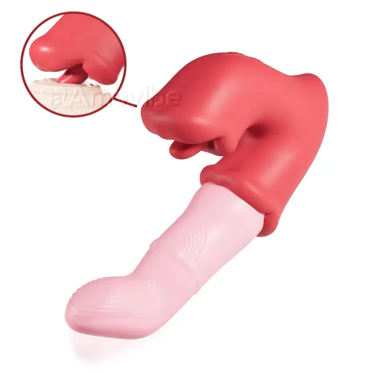 Vibrador para Ponto G e Clitóris – Ação de Lamber com a Língua, À Prova de Água