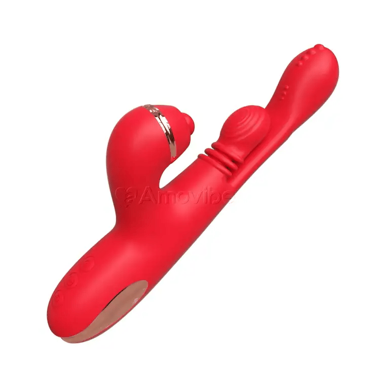 Vibrador para Ponto G com Massagem de Movimento Circular, Vibração e 3 Capas para Tapinha no Clitóris, Cócegas e Lamber