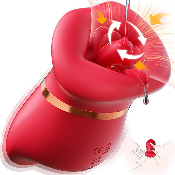 Vibrador de Sucção e Lambeção de Língua 360°