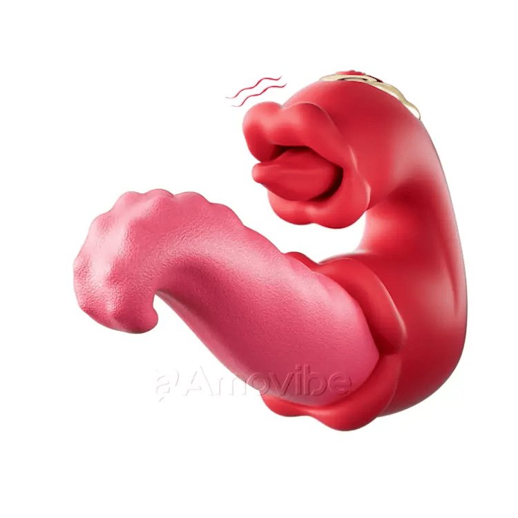 Vibrador de Dupla Estimulação para Ponto G com Língua a Lamber e Vibração