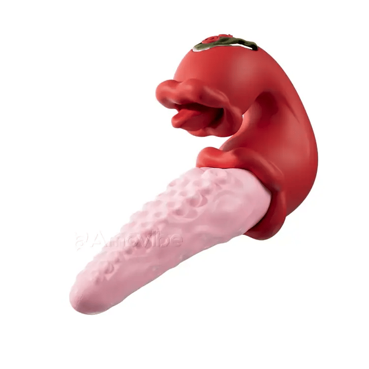 Vibrador Polvo 2 em 1 com Língua Provocadora e 10 Modos de Vibração