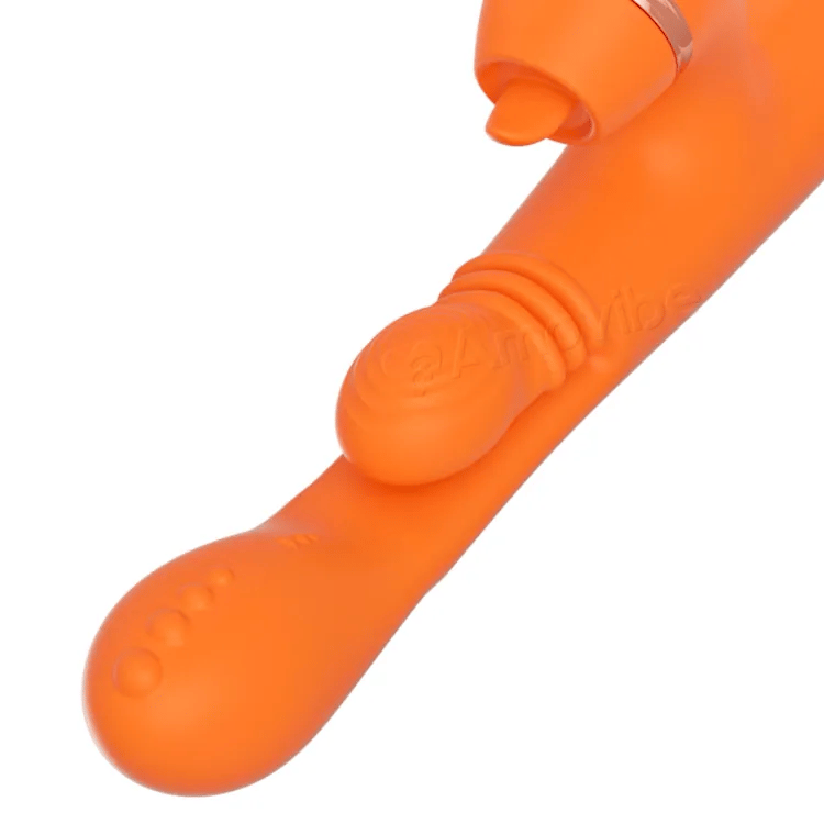 Vibrador para Ponto G com Massagem de Movimento Circular, Vibração e 3 Capas para Tapinha no Clitóris, Cócegas e Lamber