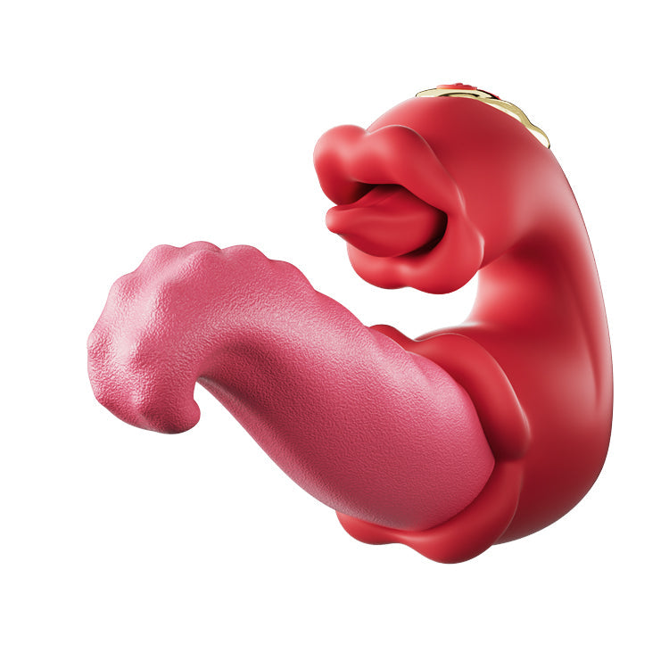 Vibrador de Dupla Estimulação para Ponto G com Língua a Lamber e Vibração