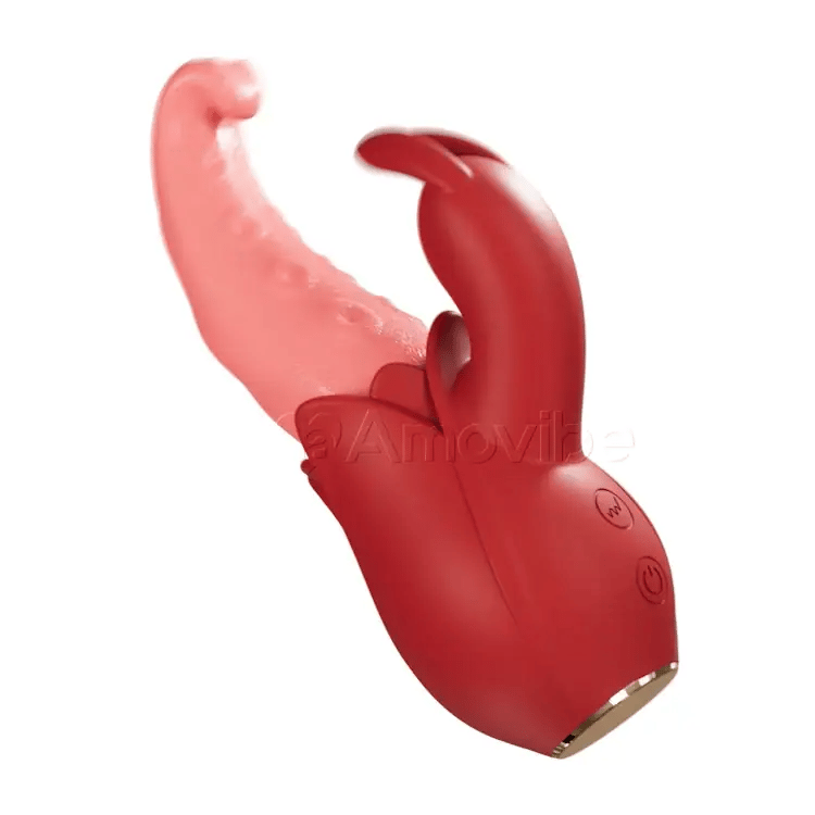 Vibrador de Língua 10 Modos, Estimulação Dupla, Silencioso