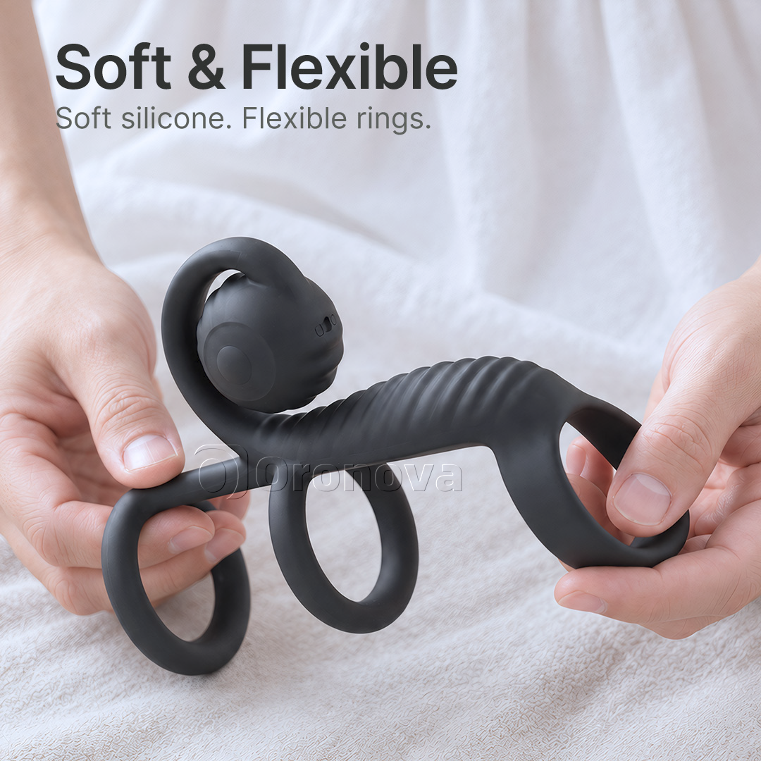 Three-Ring Design | Dual Vibration | Smooth, Rounded Vibration Head
