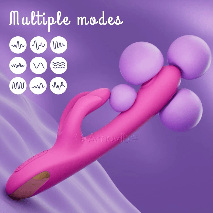 Vibrador de Estimulação do Ponto G com Massagem e Vibração para o Clitóris