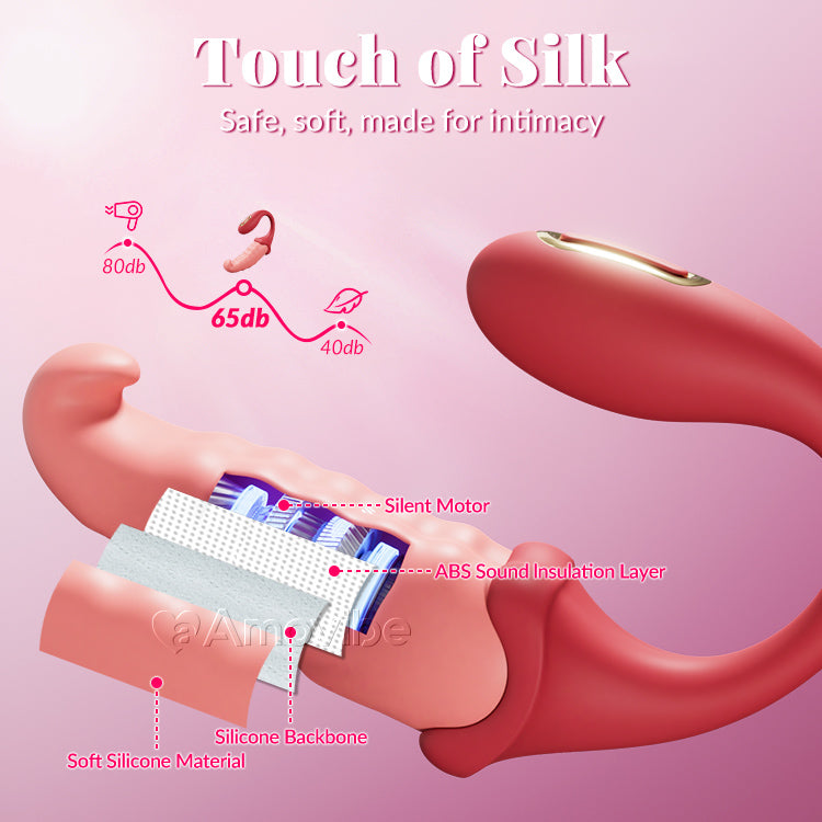 Vibrador para Ponto G Controlado por App: Pulsante para Ponto C, Silencioso
