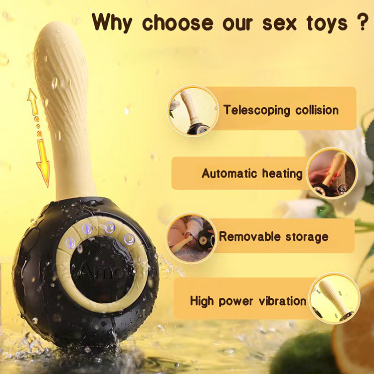 Máquina de Sexo com Movimento de Empurrar e Vibração, Função de Aquecimento e Controlo Remoto