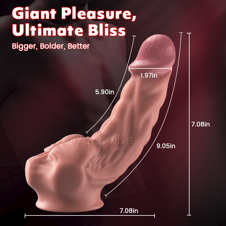 Dildo Realista Flexível de 9 Polegadas com Ventosa