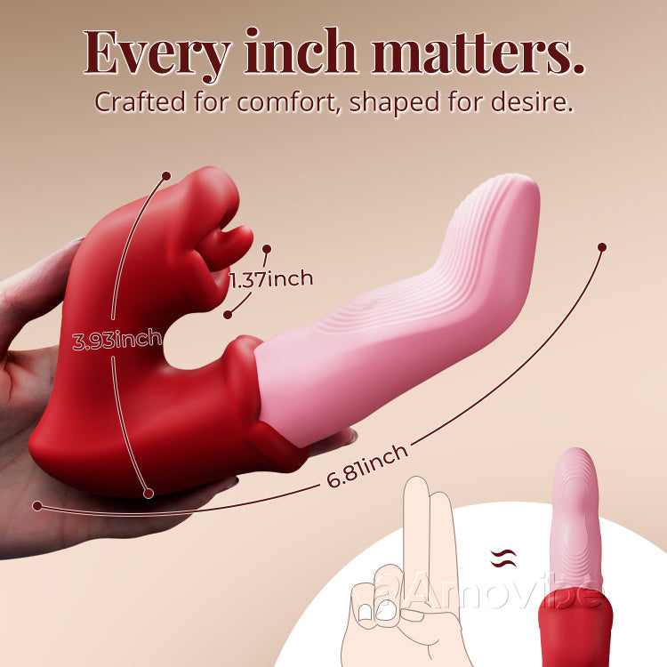 Vibrador para Ponto G e Clitóris – Ação de Lamber com a Língua, À Prova de Água