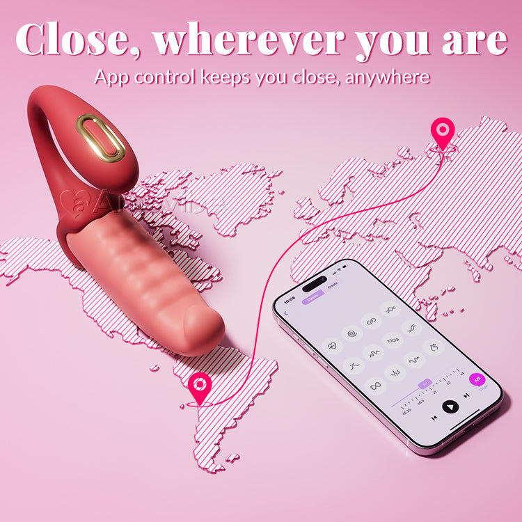 Vibrador para Ponto G Controlado por App: Pulsante para Ponto C, Silencioso