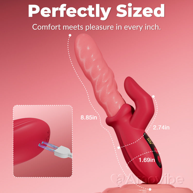 Vibrador Peristáltico de Empurrão – Torção, Estimulação Clitoriana, À Prova de Água