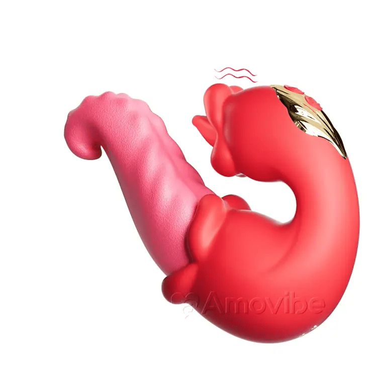 Vibrador de Dupla Estimulação para Ponto G com Língua a Lamber e Vibração