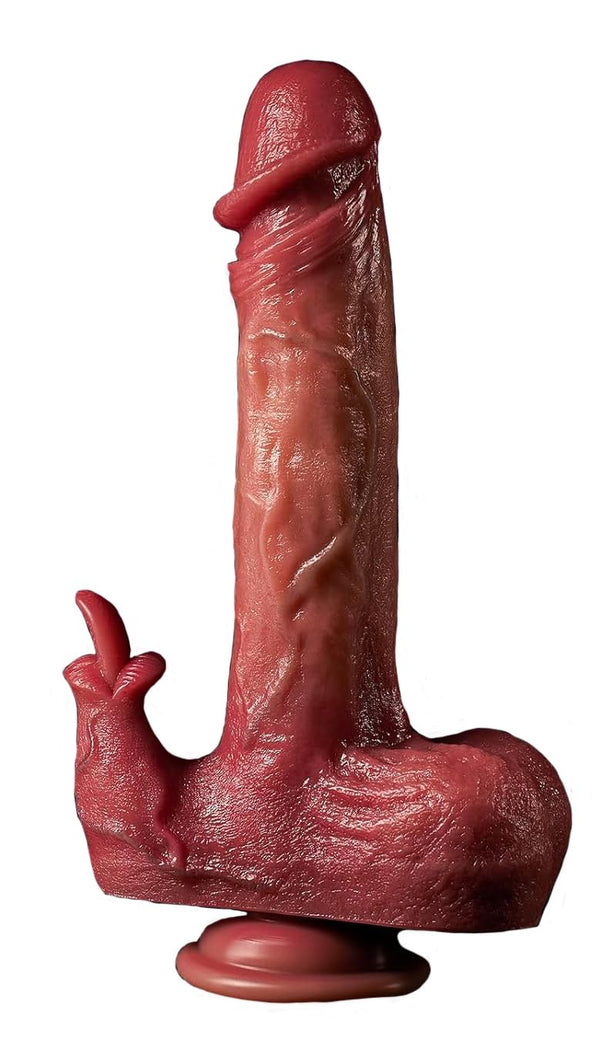 Dildo Bucal Duplo Realista - Recarregável por USB e Funcionamento Silencioso